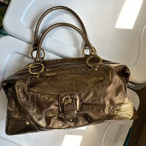 Copper Leather Lightweight Shoulder Handbag